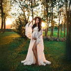 Maternity photography floor-length dress