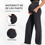Super high-elastic maternity yoga wide-leg pants