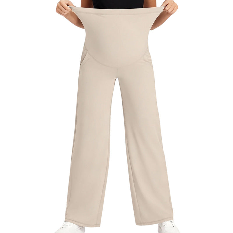 Super high-elastic maternity yoga wide-leg pants