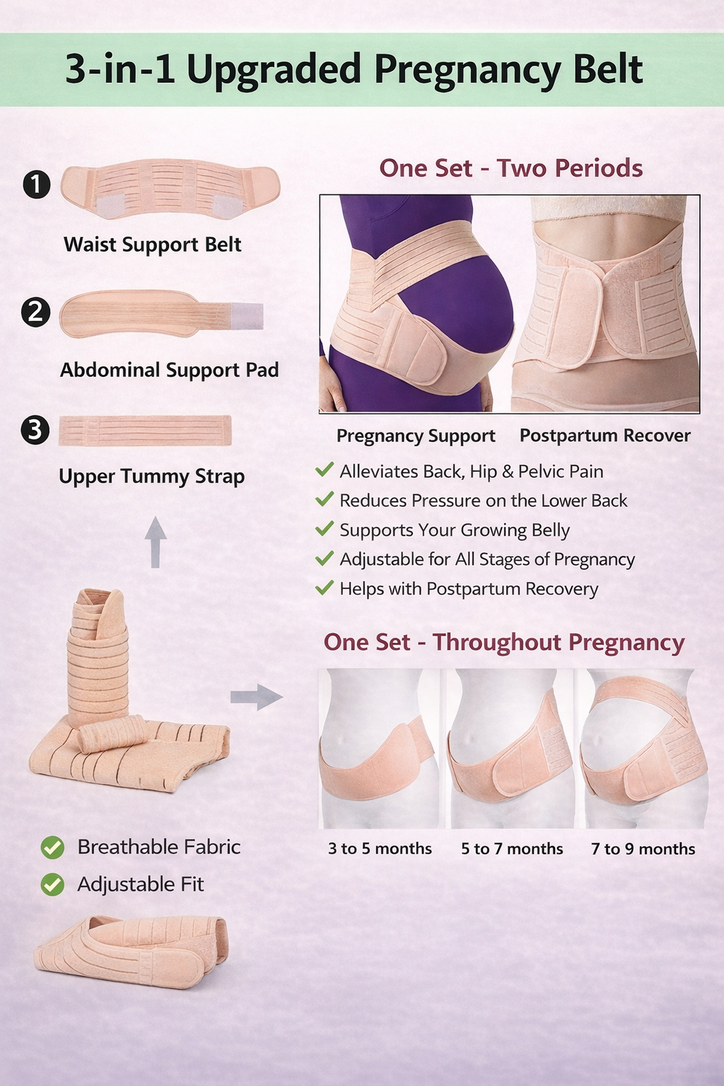 Adjustable Maternity Support Belt