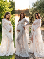 Maternity photography floor-length dress