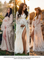 Maternity photography floor-length dress