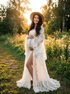 Maternity photography floor-length dress