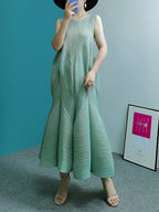 Pleated Mermaid Long Dress