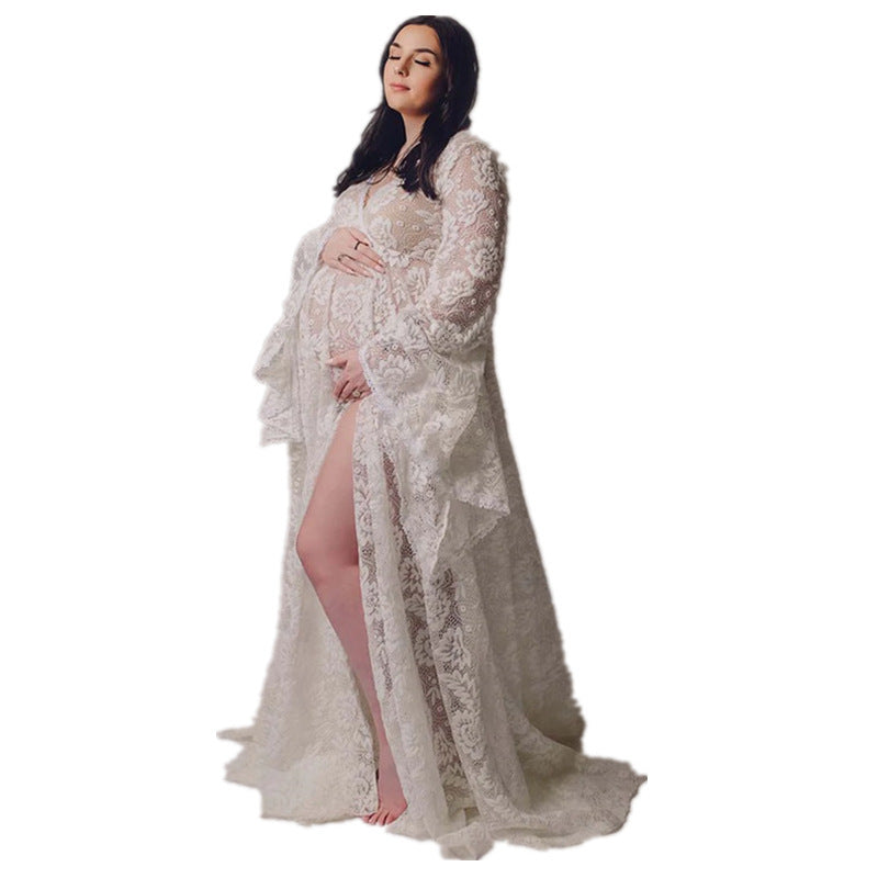 Maternity photography floor-length dress