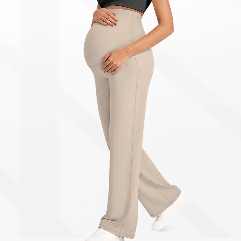 Super high-elastic maternity yoga wide-leg pants