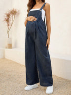 Plaid Maternity Overalls